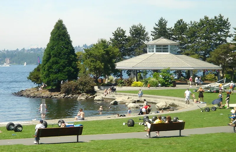 The gazebo at Marina Park on the Kirkland waterfront