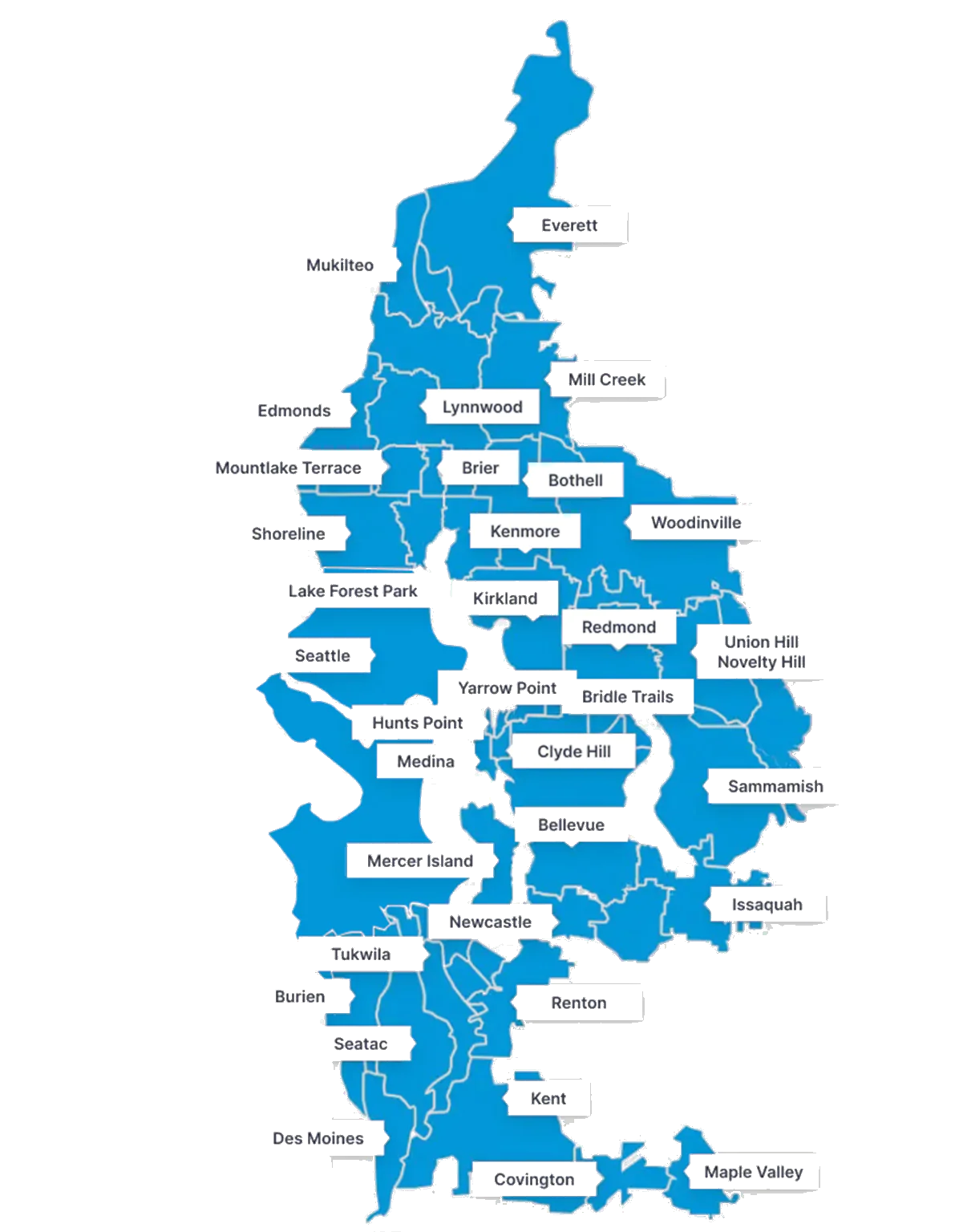 Rain City Maids service area map